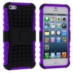 Wholesale iPhone 5 5S TPU+PC Dual  Hybrid Case with Stand (Black-Purple)